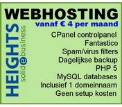Webhosting maakt uw website bereikbaar op het internet. Met de webhostingdiensten van Heights hosting combineert u professioneel internetgebruik met een eigen website. Onze betrouwbare webservers dienen als host voor uw site. U hebt daarom geen eigen server of permanente verbinding nodig.